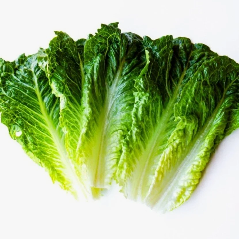 Lettuce, from above in a white dish